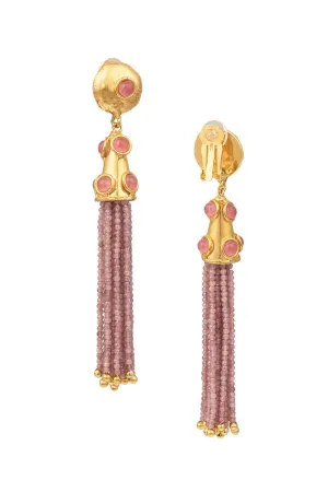 Pink Jade Gio Drop Earrings