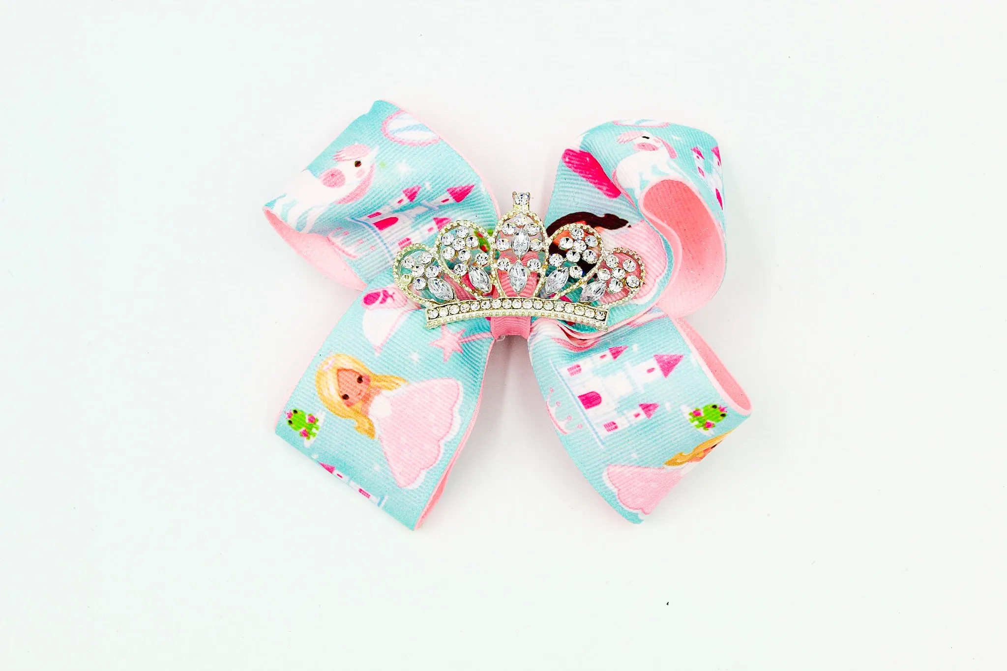 Princess Crown Hair Bow I The Enchanted Magnolia