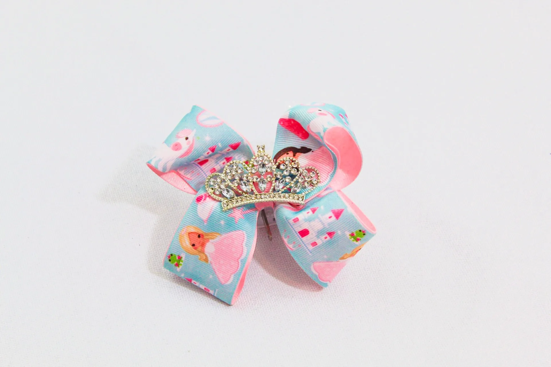 Princess Crown Hair Bow I The Enchanted Magnolia