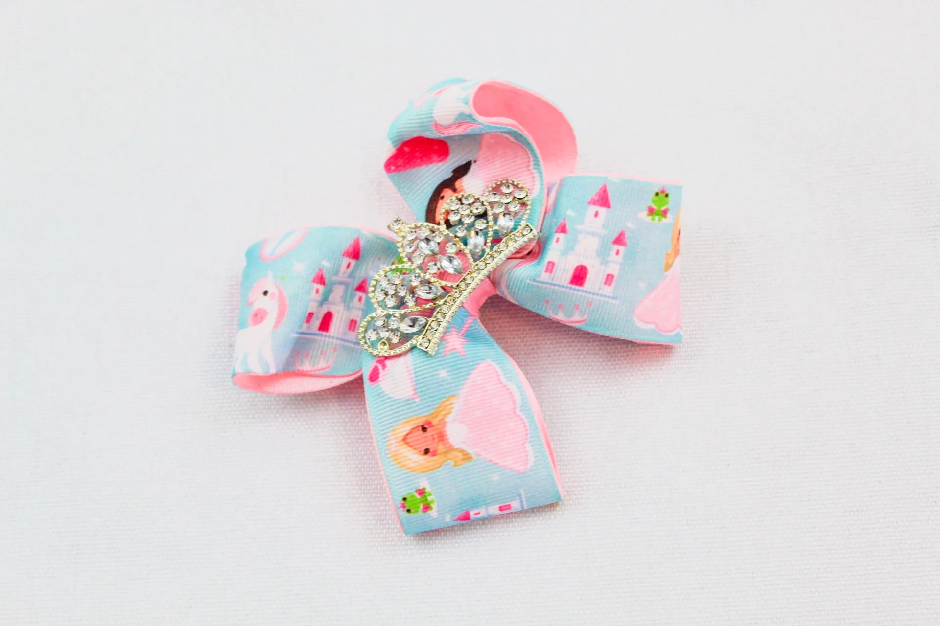 Princess Crown Hair Bow I The Enchanted Magnolia