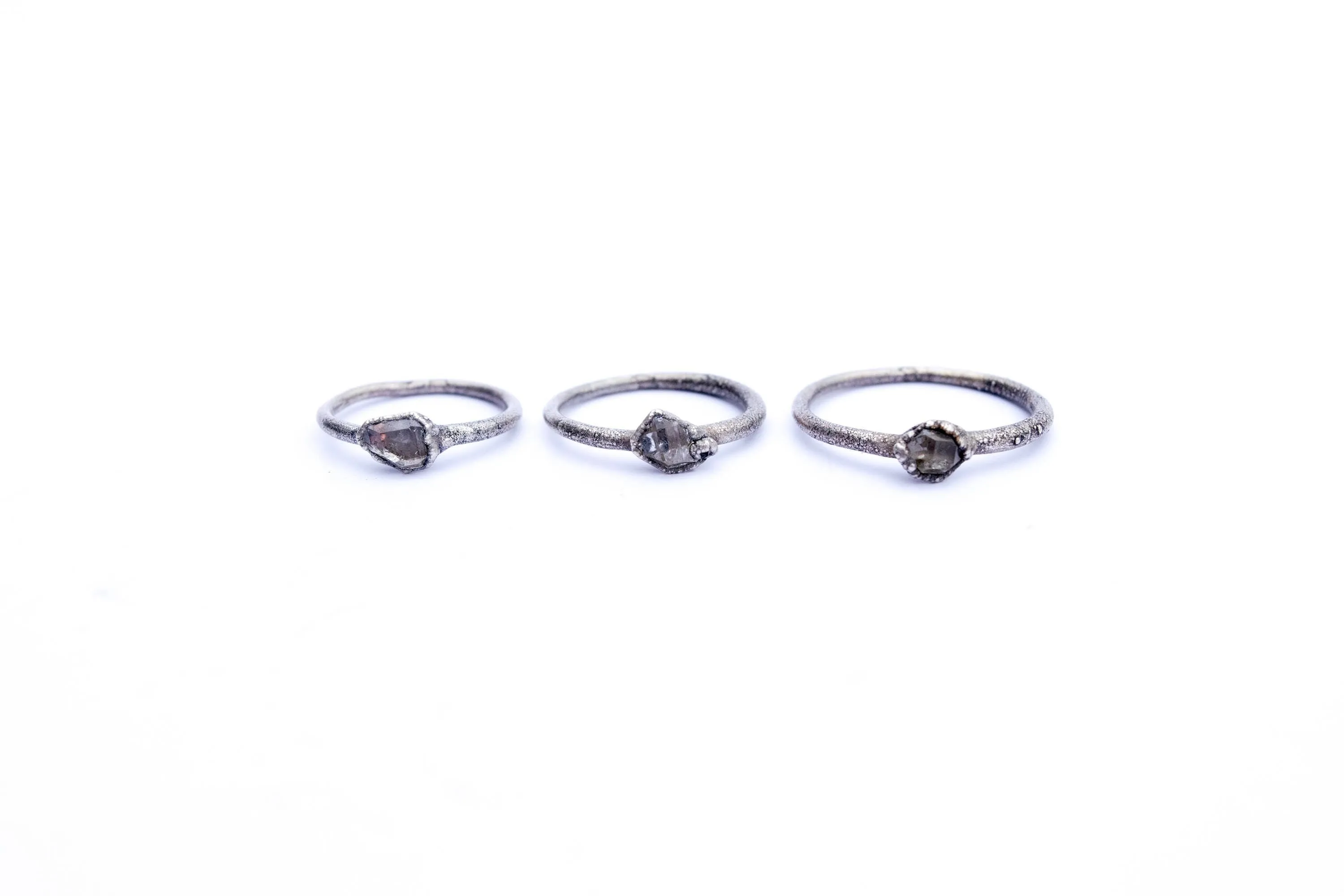 Raw crystal ring | Herkimer diamond ring
