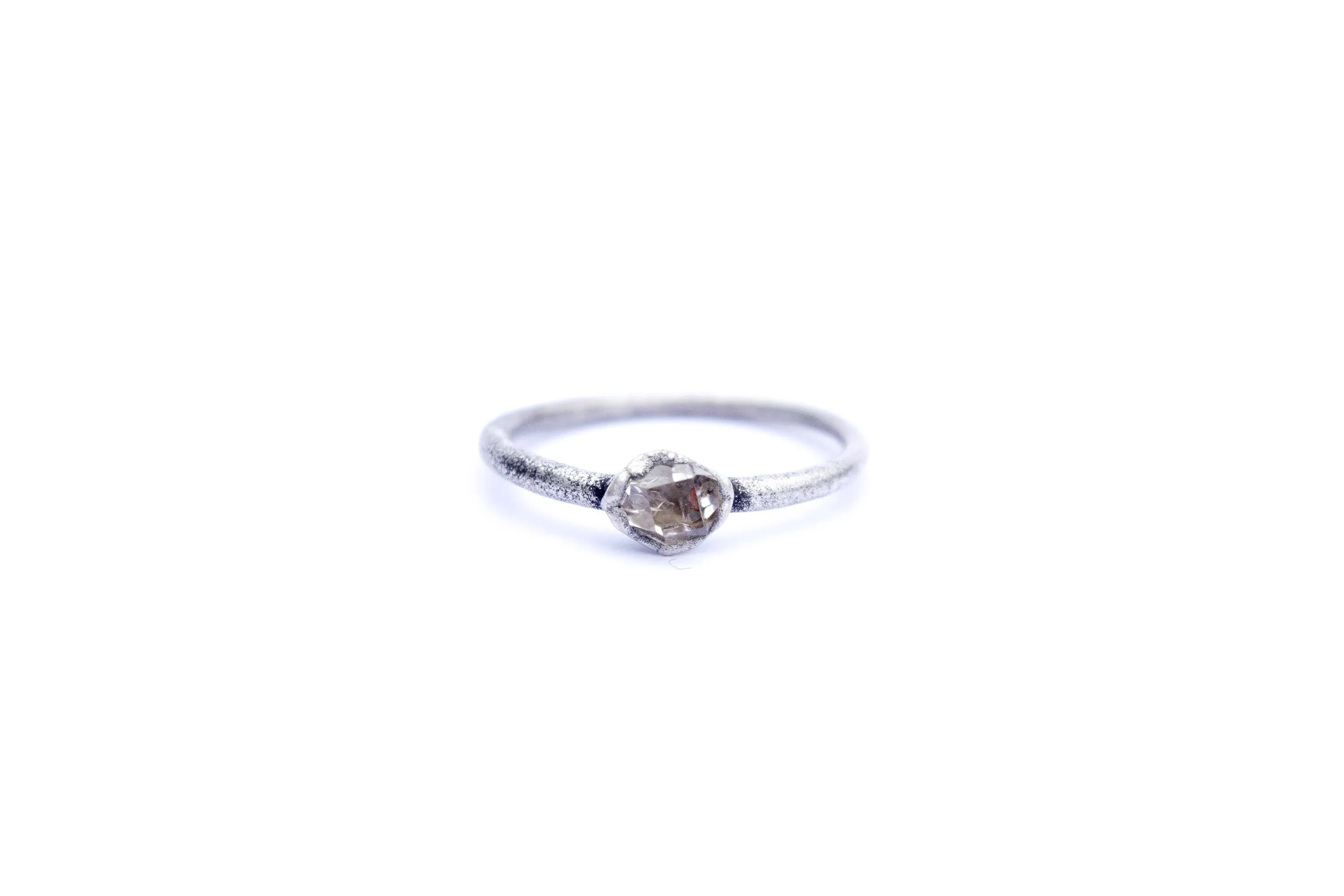 Raw crystal ring | Herkimer diamond ring