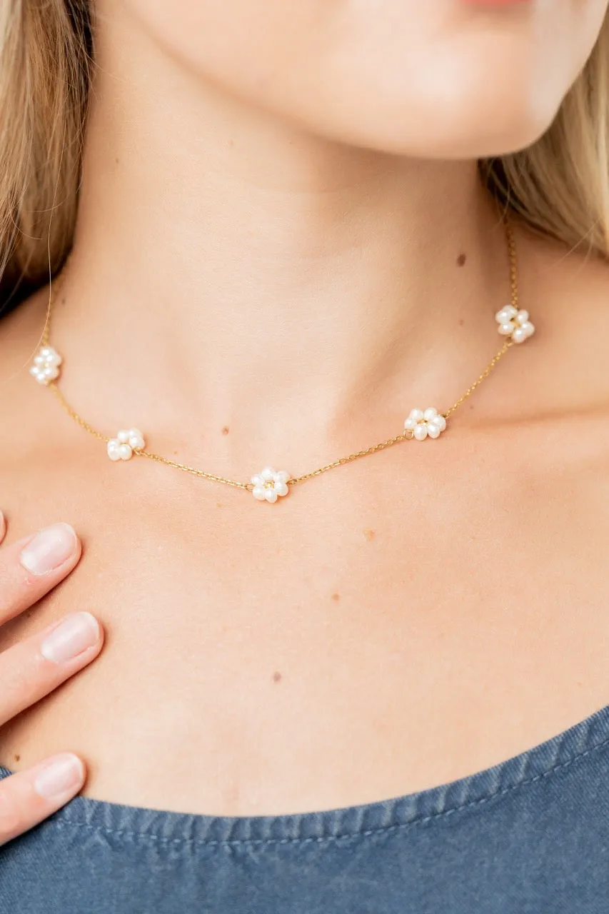 Sandy Pearl Necklace - Summer Turned Pretty Necklace