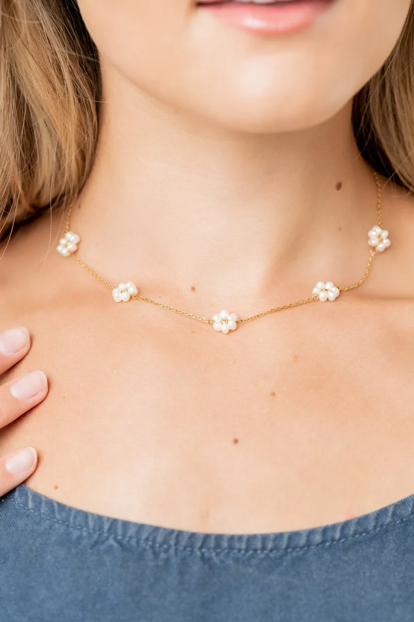 Sandy Pearl Necklace - Summer Turned Pretty Necklace