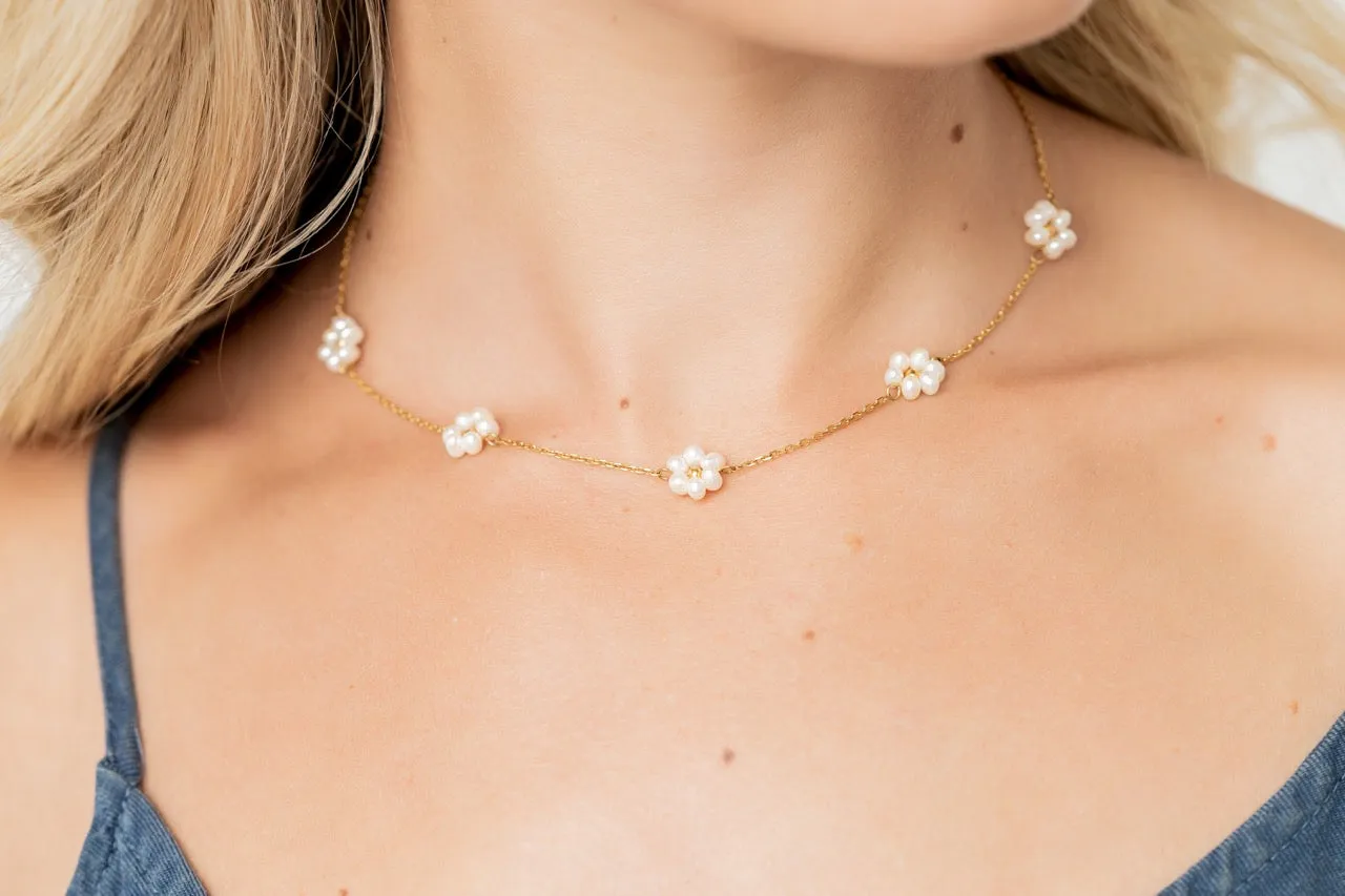 Sandy Pearl Necklace - Summer Turned Pretty Necklace