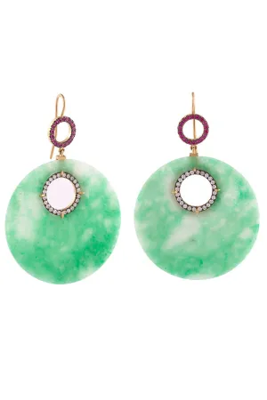 Sapphire Disc Earrings