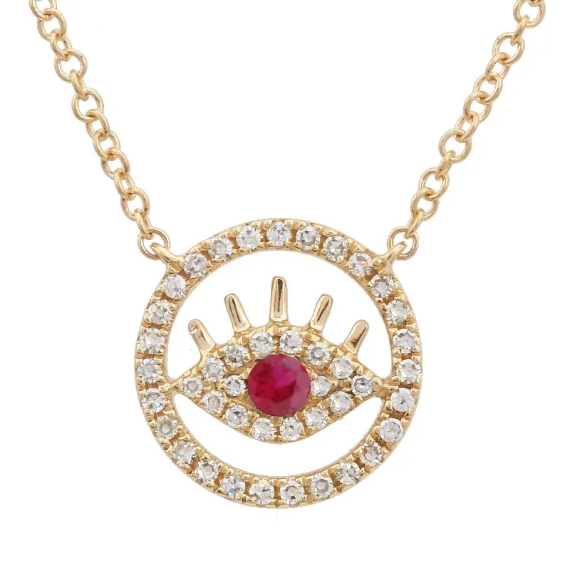 Sapphire Evil Eye Pendant