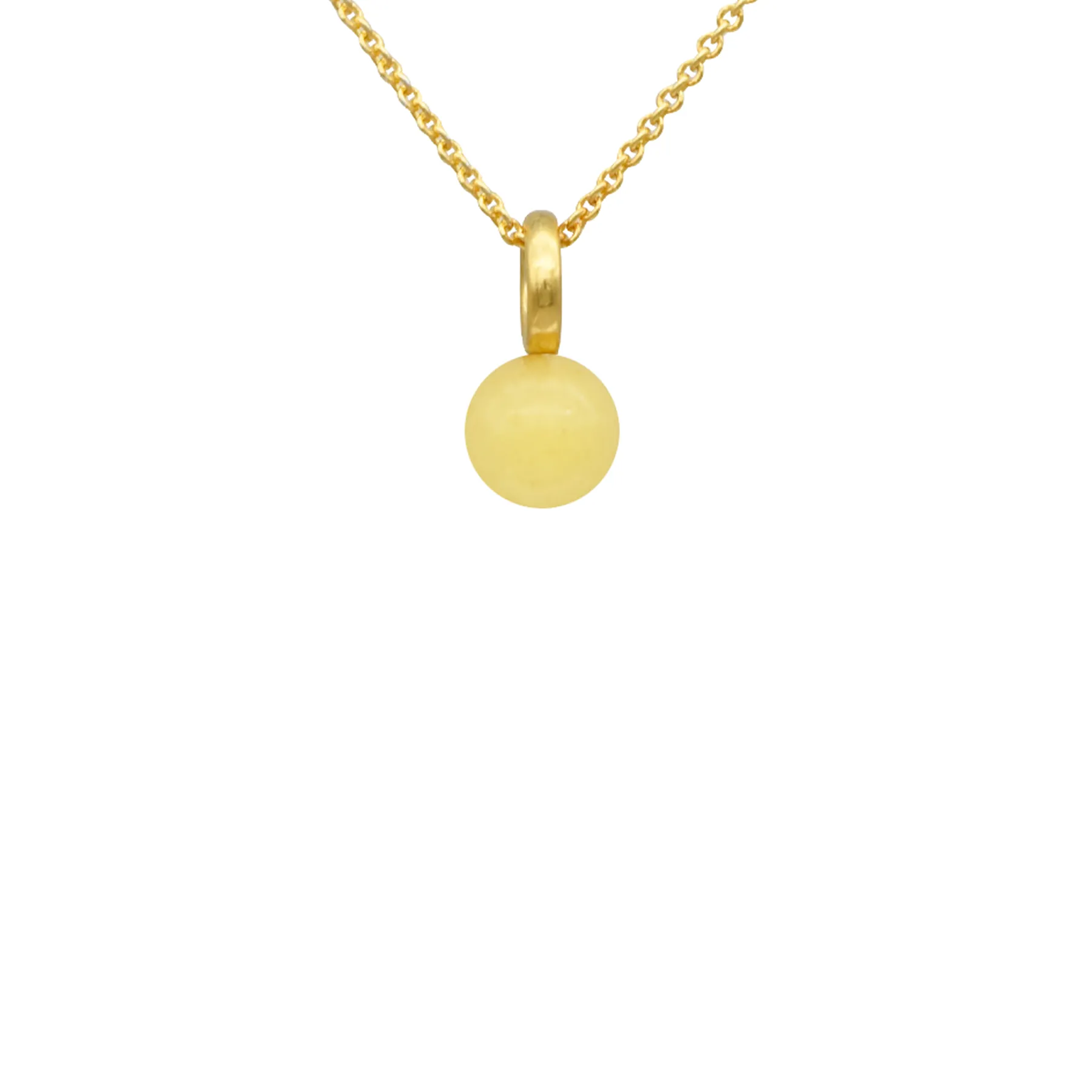 SEA PONNIES BUBBLES PENDANT 18K YELLOW GOLD, AMBER