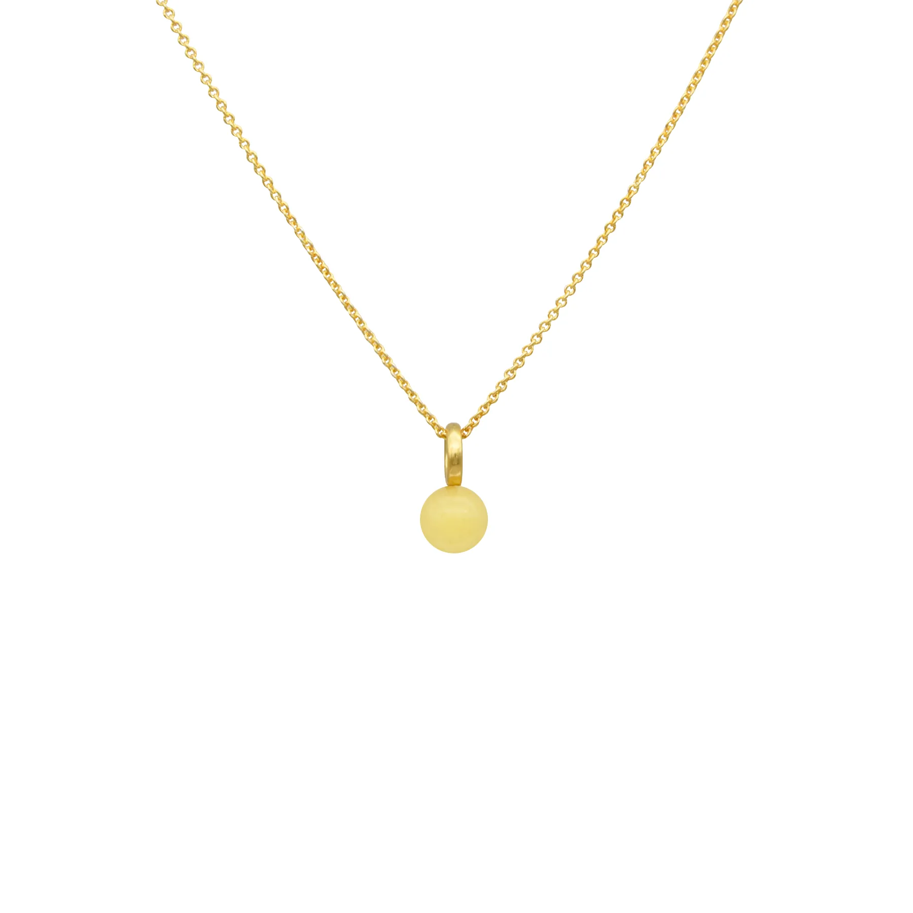 SEA PONNIES BUBBLES PENDANT 18K YELLOW GOLD, AMBER
