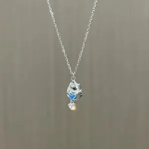 Seascape Blue Heart Necklace