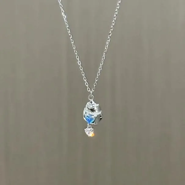 Seascape Blue Heart Necklace