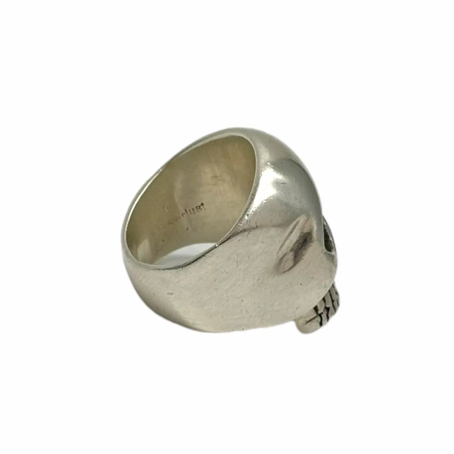 SILVERLUST Unisex Sterling Silver Brotherhood of the Skull Ring