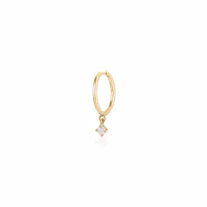 Single Opal Hoop - SOLD AS A SINGLE