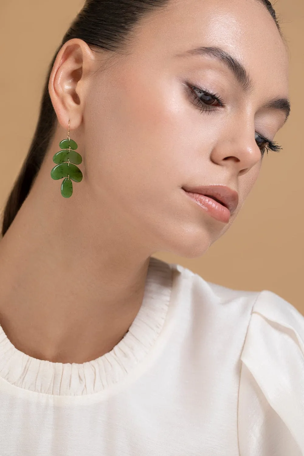 Small Jade Totem Earrings