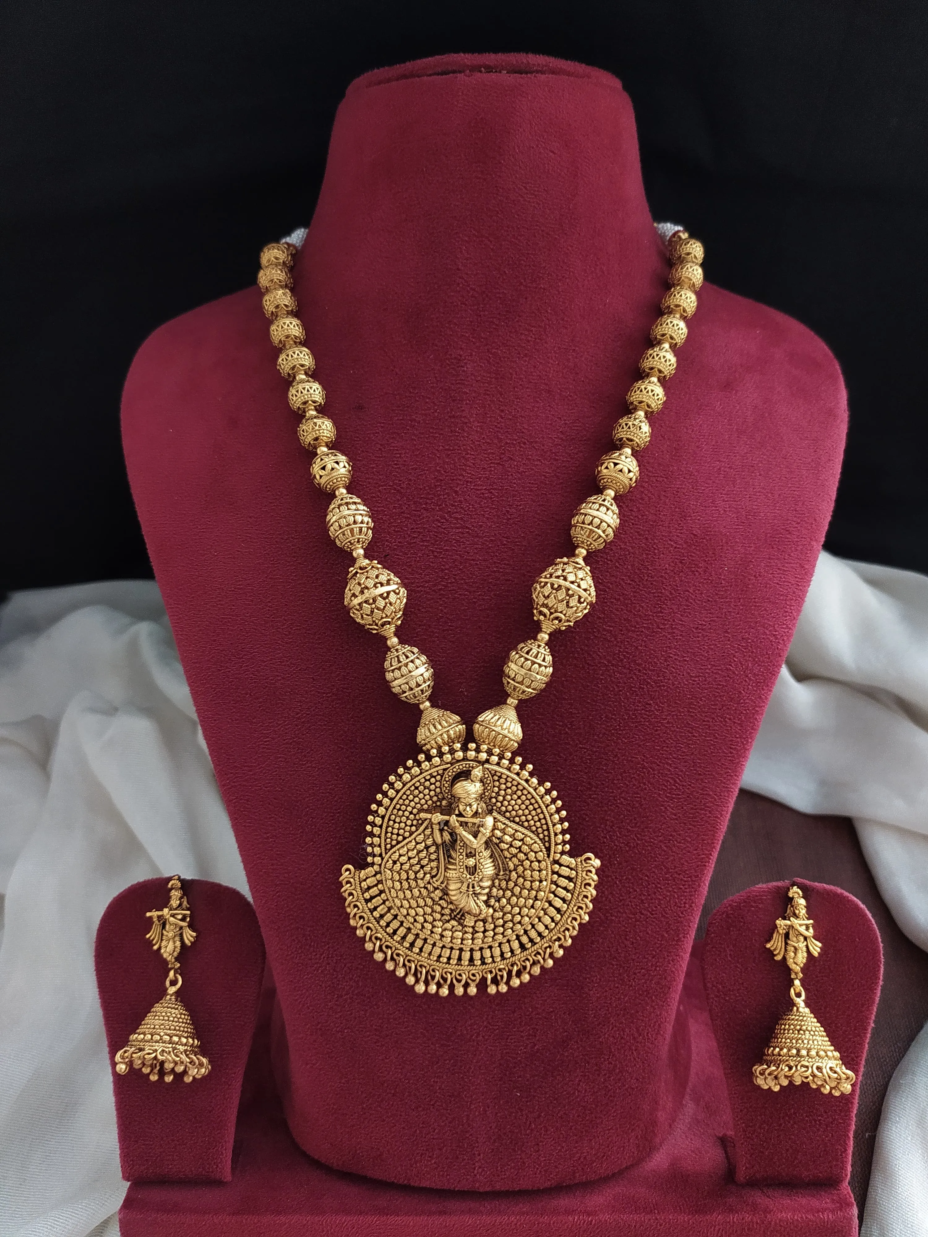 Spiritual Lord Krishna Pendant Antique Nagas Mala Set
