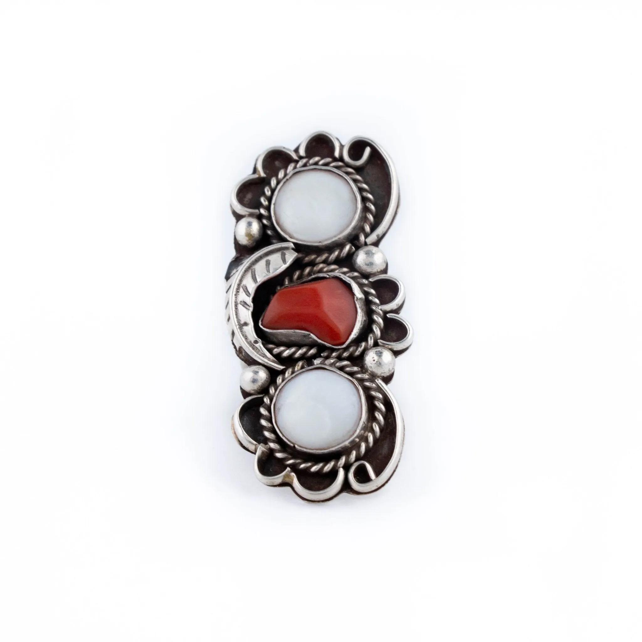 Stacked 1970's Coral Ring