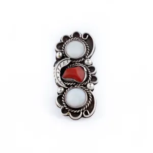 Stacked 1970's Coral Ring