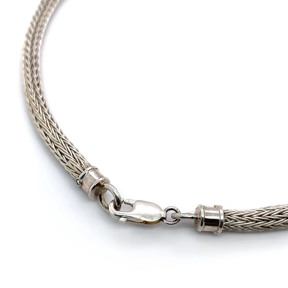 Sterling Silver & Gold Quartz Necklace - "Phantom's Mirror"
