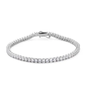 Sterling Silver White Topaz Tennis Bracelet: The Kameron