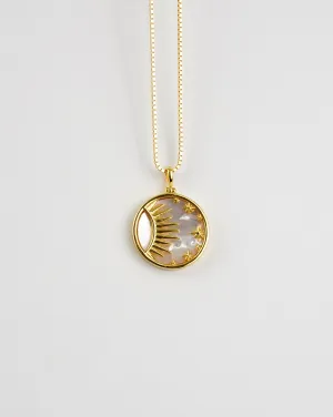 Sun and the Stars Mother of Pearl Necklace