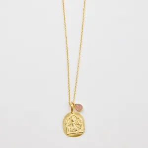 Temple Necklace - Rose Quartz