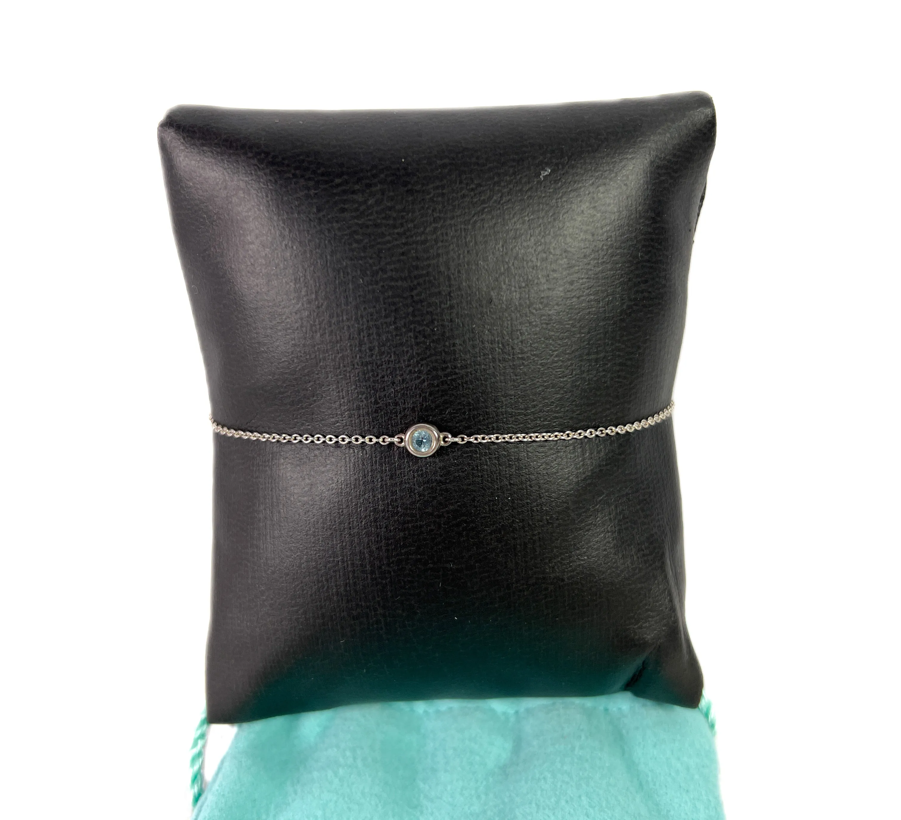 Tiffany & Co color by the yard 7" aquamarine bracelet