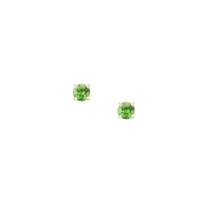 Tiny Tsavorite Garnet Gem Studs