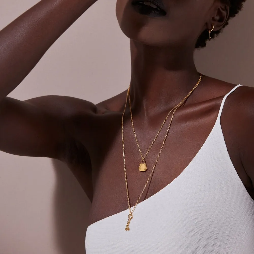 Topaz Baguette Key Necklace - Gold - HXPN6WTGP