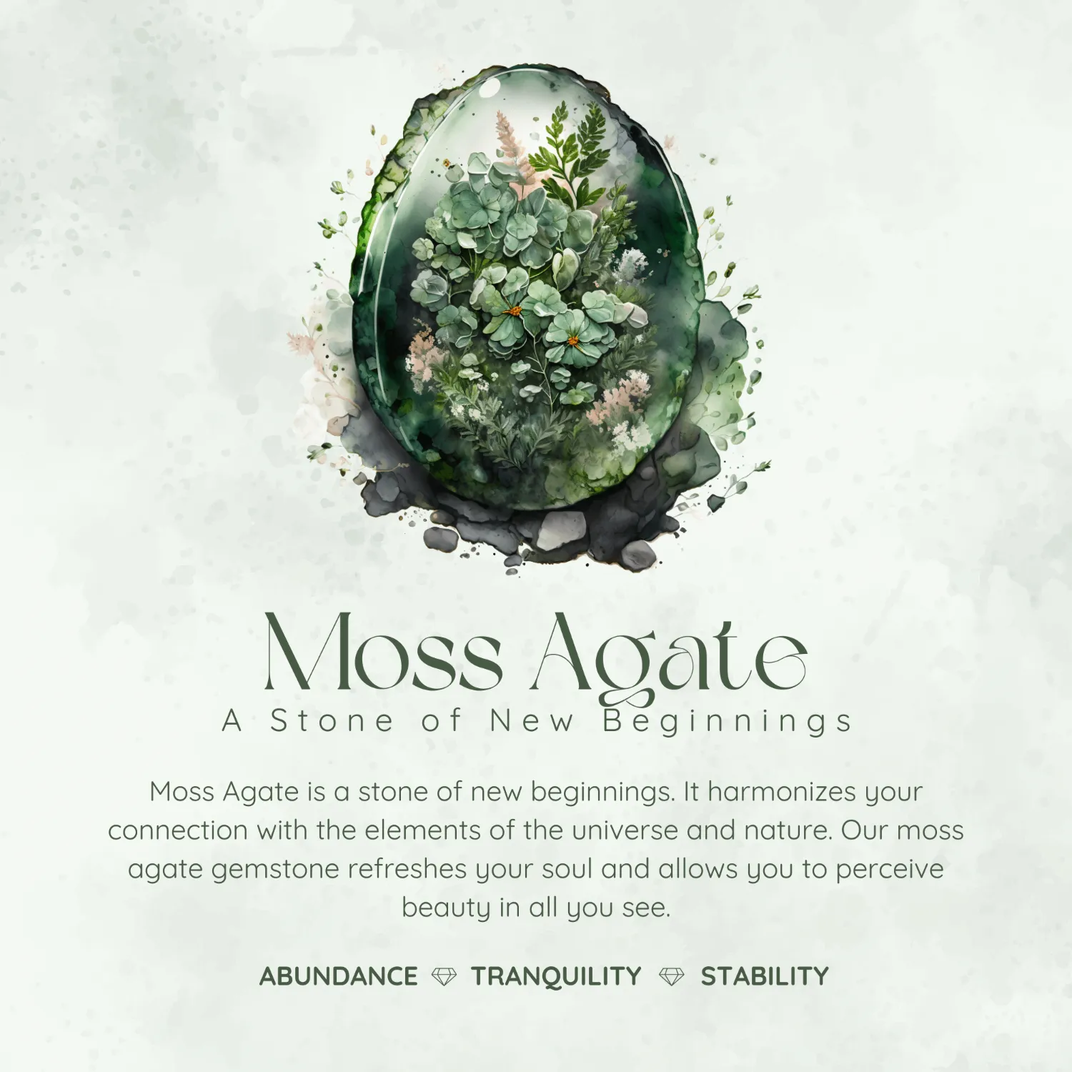 Trellis Moss Agate Necklace and Earrings Set