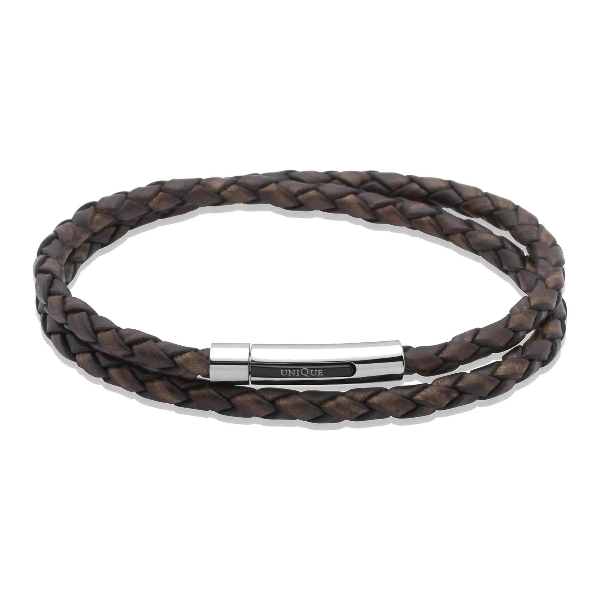 Unique & Co B171ADB/21CM Men's Leather Bracelet