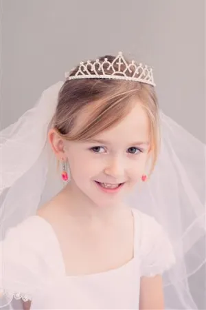 VEIL006 Cross Tiara with Veil