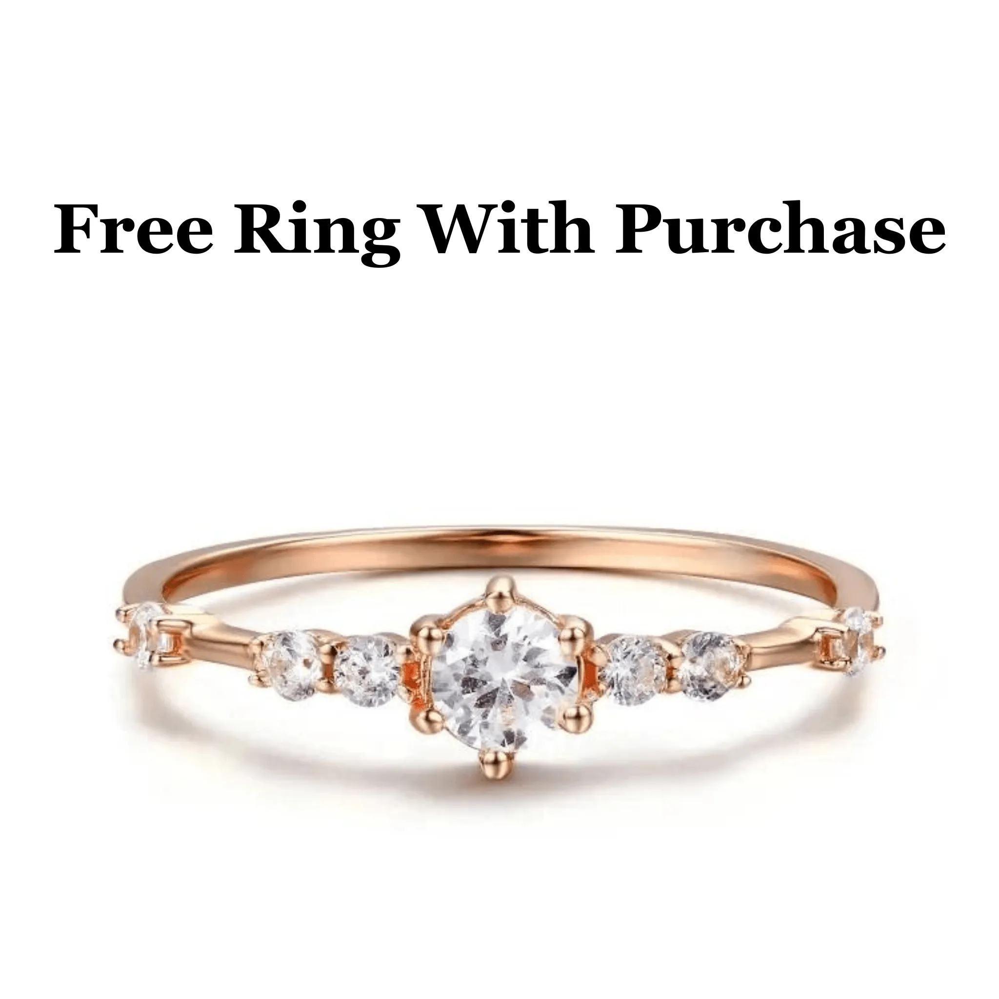 White Topaz Pave Promise Ring